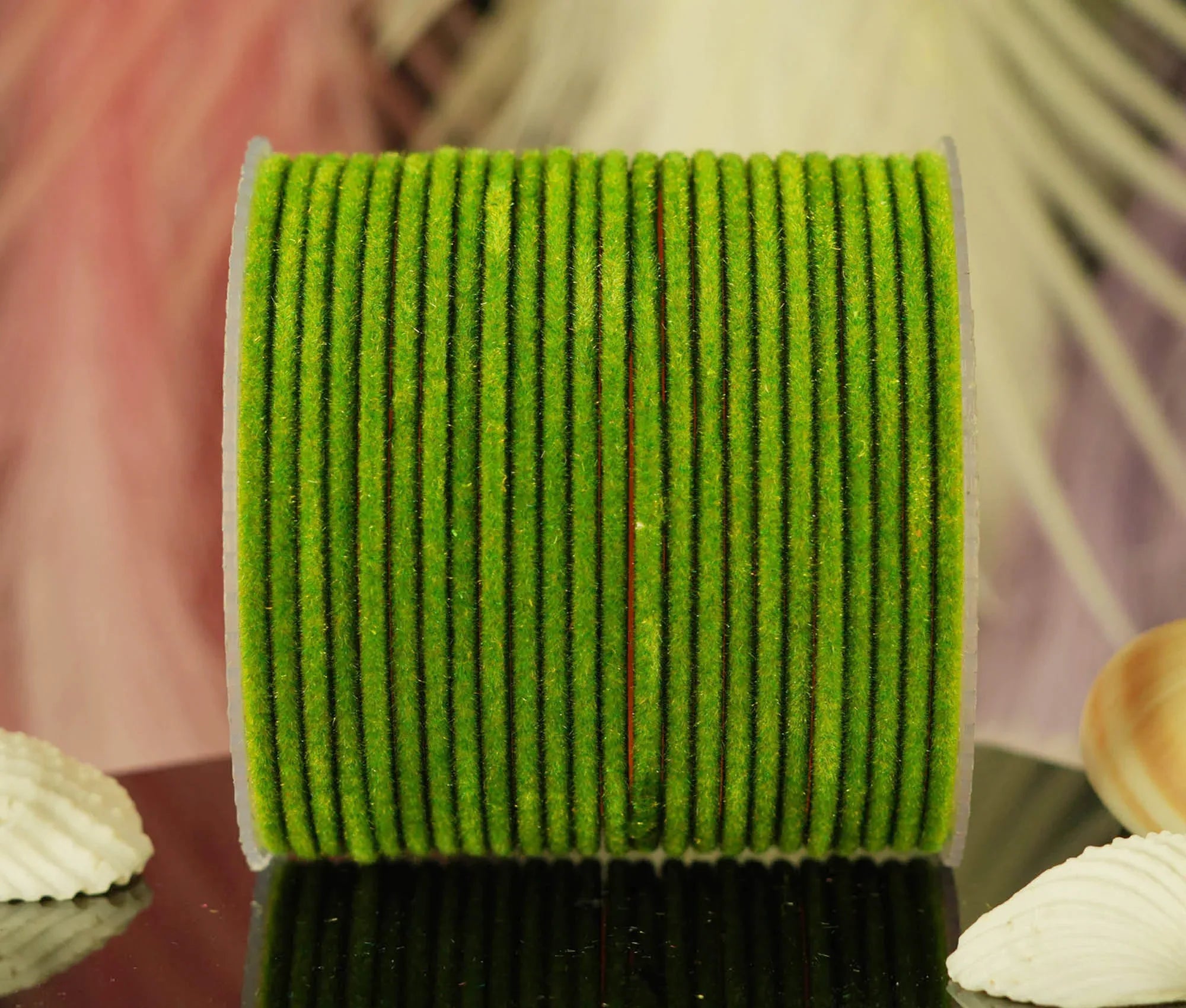 Mehndi Velvet Metal Bangles for Women & Girls (Pack of 24) - The Golden Cascade